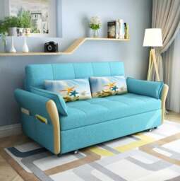 Rackhams SB152 Two Seater Sofa Bed, Blue - Dark Blue ( Made to order ) - 186cm (with two drawers) - thumbnail 2