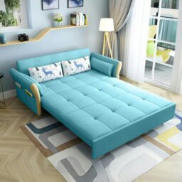 Rackhams SB152 Two Seater Sofa Bed, Blue - Dark Blue ( Made to order ) - 186cm (with two drawers) - thumbnail 3