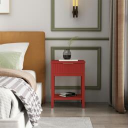 Rackhams Monti 1 Drawer  Bedside Table - Red