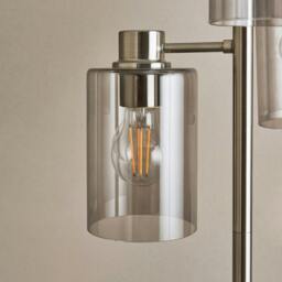 Rackhams Kingsholm 3 Light Satin Nickel Floor Lamp - thumbnail 3