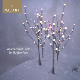 Rackhams Christmas Pathway Lights – 8 Pack Warm White LED Sprig Branches - Valiant Christmas Twig Burst Pathway Lights - 8 Pack - thumbnail 5