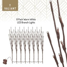 Rackhams Christmas Pathway Lights – 8 Pack Warm White LED Sprig Branches - Valiant Christmas Twig Burst Pathway Lights - 8 Pack - thumbnail 3