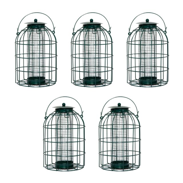 Rackhams Pack of 5 Wild Bird Hanging Nut Feeder with Squirrel Guard - image 1