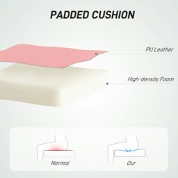 Rackhams Modern Vanity Computer Desk Chair with Rolling Wheels, Pink - White - Yes - Office Chair - thumbnail 4