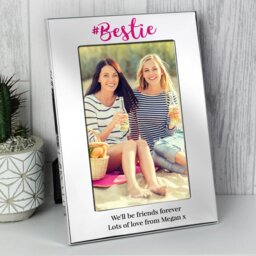 Rackhams Personalised #Bestie 6x4 Silver Photo Frame