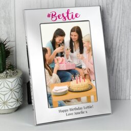 Rackhams Personalised #Bestie 6x4 Silver Photo Frame - thumbnail 4
