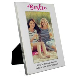 Rackhams Personalised #Bestie 6x4 Silver Photo Frame - thumbnail 2