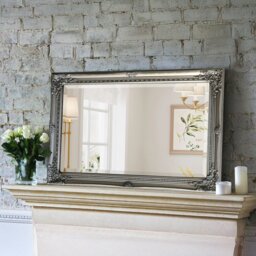 Rackhams Provence Antique Silver Rectangle Wall Mirror 60cm x 90cm - Silver - thumbnail 4