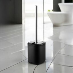 Rackhams Echo Black Steel Toilet Brush & Holder