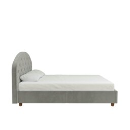Rackhams Aspen Upholstered Bed Velvet Lgrey - Double - thumbnail 4