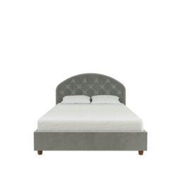 Rackhams Aspen Upholstered Bed Velvet Lgrey - Double - thumbnail 3