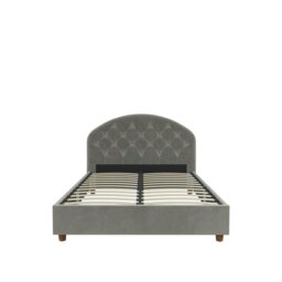 Rackhams Aspen Upholstered Bed Velvet Lgrey - Double - thumbnail 5