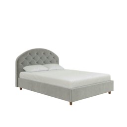 Rackhams Aspen Upholstered Bed Velvet Lgrey - Double - thumbnail 2
