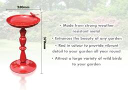 Rackhams Ornamental Free Standing, Weather Resistant, Pedestal Style, Easy Assemble Bird Bath - thumbnail 2