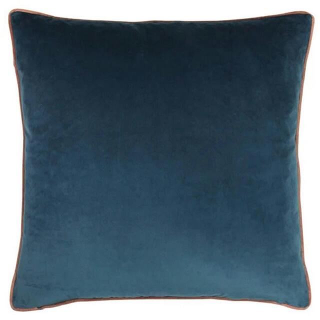 Rackhams Meridian Cushion Cover - Petrol/Blush - 55x55cm - Petrol/Blush - 100% Polyester - image 1