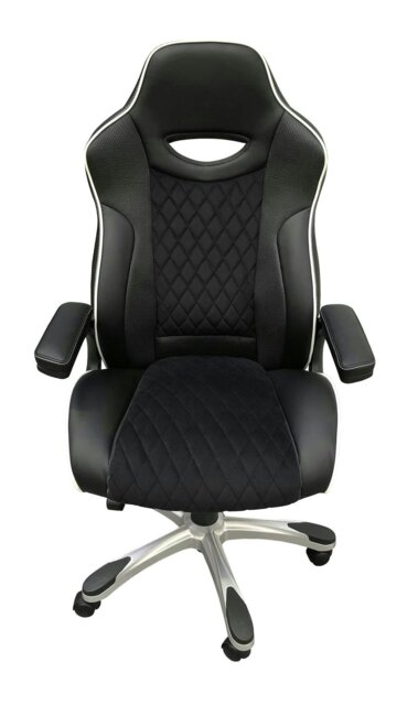 Rackhams Silverstone Gaming Chair in Black - Black - image 1