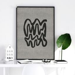 Rackhams Art Print Abstract - Set of 3 wall art prints - A4 8.27 x 11.69 in / 21 x 29.7 cm - Satin Photo paper 280 gsm - Black Frame - thumbnail 6