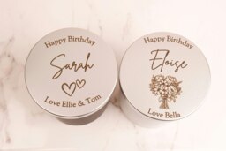 Rackhams Personalised Candle - Lemongrass & Mint Scented - Black Jar - No - thumbnail 4