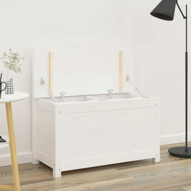 Rackhams Bench White 80x41x77 cm Solid Wood Pine