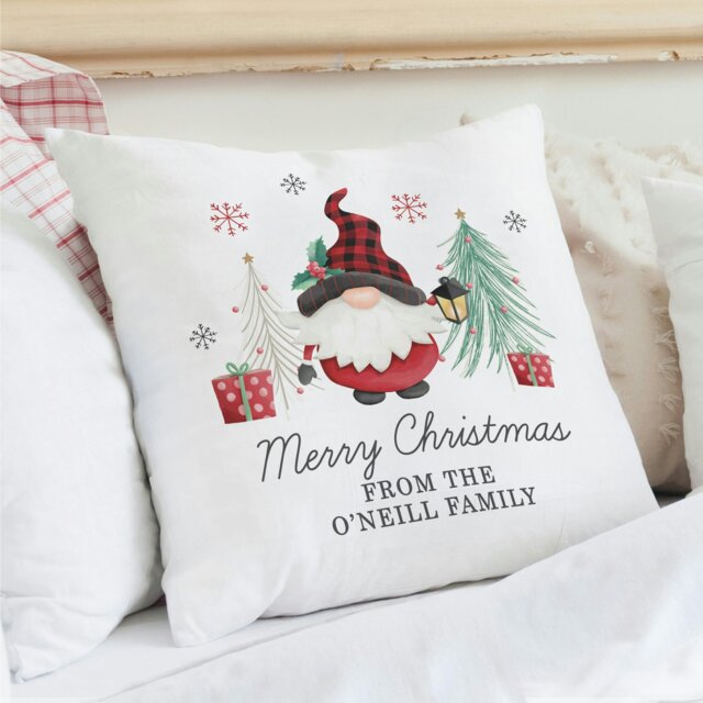 Rackhams Personalised Gonk Christmas Cushion - image 1