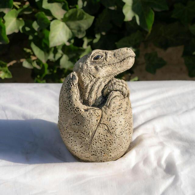 Rackhams Small Stone Cast Velociraptor Garden Sculpture Dinosaur Animal Statue - image 1
