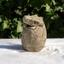 Rackhams Small Stone Cast Velociraptor Garden Sculpture Dinosaur Animal Statue - thumbnail 2