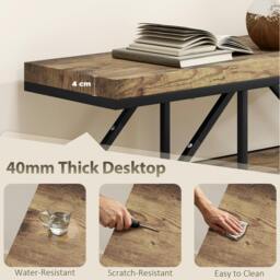 Rackhams Industrial Console Table, Hallway Table with 4-Tier Shelves - Industrial - 100 - thumbnail 6