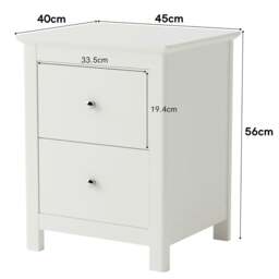 Rackhams Nairn 2-Drawer Bedside Cabinet - thumbnail 6