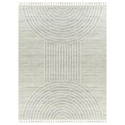 Rackhams Nora-Modern Grey Ivory High Pile Fringe Rug - 80 x 220 cm - thumbnail 3