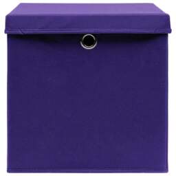Rackhams Storage Boxes with Covers 10 pcs 28x28x28 cm Purple - thumbnail 3