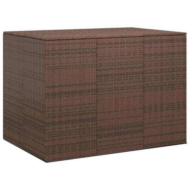 Rackhams Garden Cushion Box PE Rattan 145x100x103 cm Brown