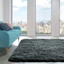 Rackhams Alaska Sponged Shaggy Rug - 200 x 290 - Silver - thumbnail 2