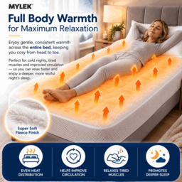 Rackhams Electric Blanket Single Size Bed Premium Fleece Underblanket Dual Control with Elasticated Skirt - thumbnail 5