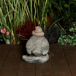 Rackhams Stone Cast 'Christmas Robin' Garden Ornament - thumbnail 3