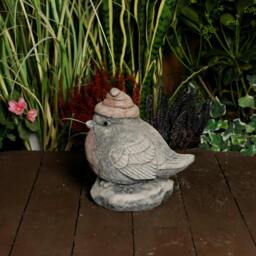 Rackhams Stone Cast 'Christmas Robin' Garden Ornament - thumbnail 4