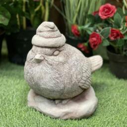 Rackhams Stone Cast 'Christmas Robin' Garden Ornament - thumbnail 5