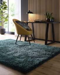 Rackhams Chicago Forest Green Shaggy Rug - 110X160 cm - thumbnail 5