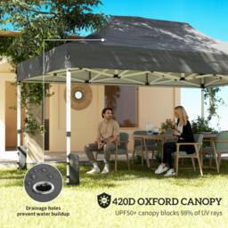 Rackhams 3 x 4.5 m Pop Up Gazebo with Mesh, Heavy Duty Party Tent Marquee - 450 x 300 x 340 cm - Pop Up Gazebo - 1 - thumbnail 5