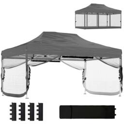 Rackhams 3 x 4.5 m Pop Up Gazebo with Mesh, Heavy Duty Party Tent Marquee - 450 x 300 x 340 cm - Pop Up Gazebo - 1 - thumbnail 2