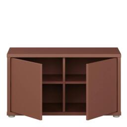 Rackhams Alice Springs Bench with 2 Doors Push-to-Open in Terracotta - W 74.5 X  H 41.5 X  D 34.9cm - 1 - Manufactured Wood - thumbnail 6