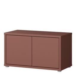 Rackhams Alice Springs Bench with 2 Doors Push-to-Open in Terracotta - W 74.5 X  H 41.5 X  D 34.9cm - 1 - Manufactured Wood - thumbnail 4