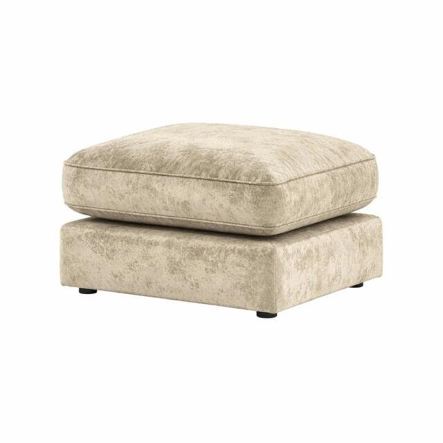 Rackhams Glitz Living Room Furniture Range - Skin Crushed Velvet - Foot Stool - image 1