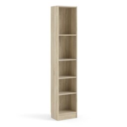 Rackhams Basic Tall Narrow Bookcase (4 Shelves) in Oak - Oak - Wood - 1 - thumbnail 2