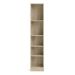 Rackhams Basic Tall Narrow Bookcase (4 Shelves) in Oak - Oak - Wood - 1 - thumbnail 3