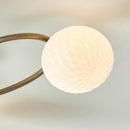 Rackhams Jaymie 3-Light Antique Brass Semi-Flush Ceiling Light - thumbnail 3