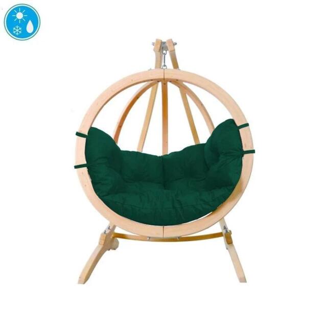 Rackhams Globo Hanging Egg Chair & Stand Set - Verde Green - image 1