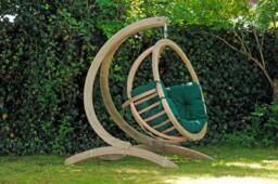 Rackhams Globo Hanging Egg Chair & Stand Set - Verde Green - thumbnail 3
