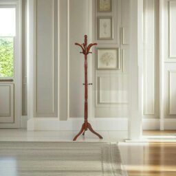 Rackhams Tall Vintage Wooden Coat Stand – 6ft with 13 Hooks for Hats - thumbnail 6