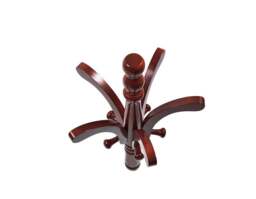 Rackhams Tall Vintage Wooden Coat Stand – 6ft with 13 Hooks for Hats - thumbnail 3