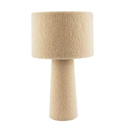 Rackhams Designer Table Lamp with Cream Wool Base and Shade with Inner Lining - thumbnail 2